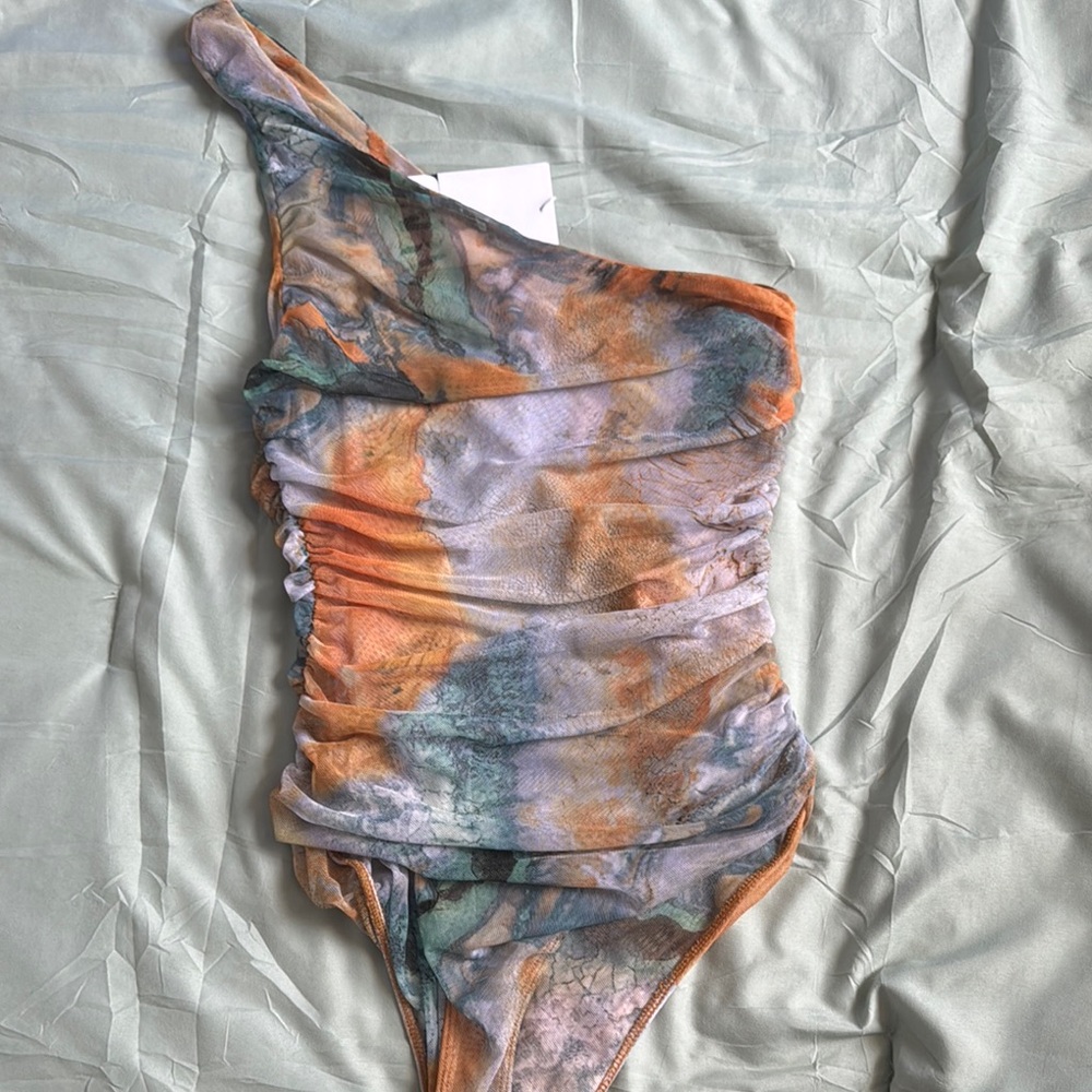 Vibrant One-Shoulder Swimsuit